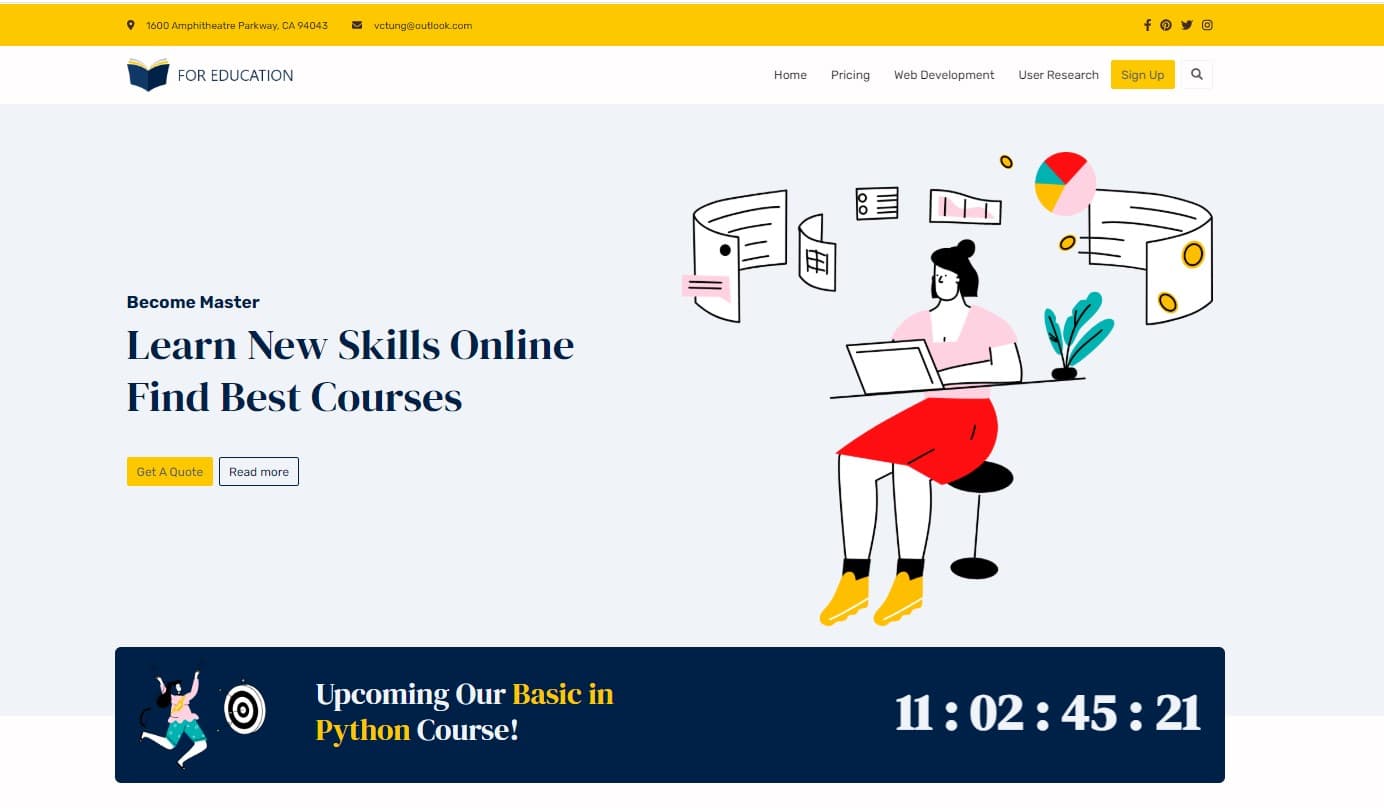 E-learning Website